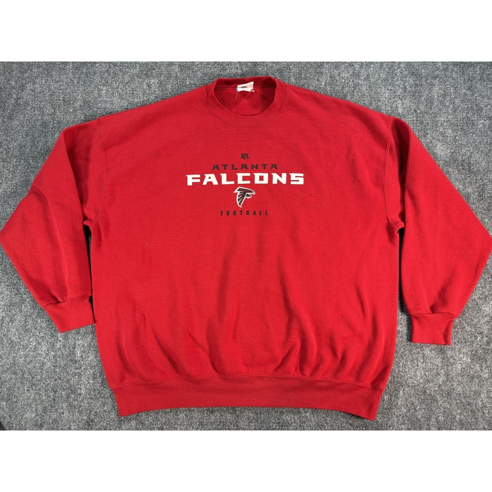 Vintage Atlanta Falcons Sweater Mens 3XL‎ Red NFL Pullover Crewneck Sweatshirt